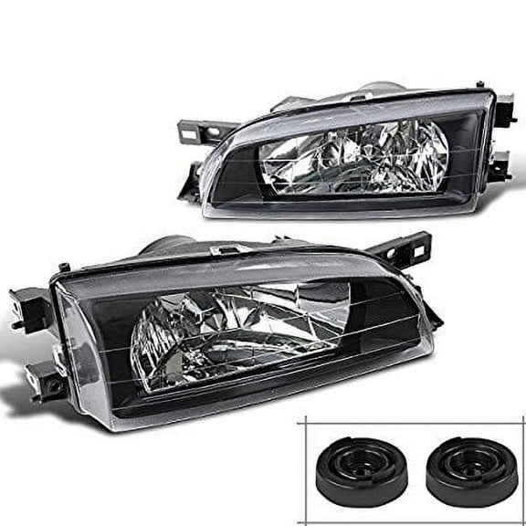 Spec-D Tuning Subaru Impreza JDM Crystal Black Diamond Headlights Head Lamps Pair