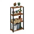 thumbnail image 4 of Furinno Pangkor 4-Tier Turn-N-Tube Indoor Outdoor Plant Shelf Wood Stand with Square Poles, Natural/Black, 4 of 6