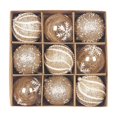 thumbnail image 3 of 9 bolas navideñas exquisitas de color champán y oro rosa, bolas decorativas para colgar en el árbol de Navidad, decoración para fiestas navideñas, 3 of 5