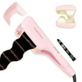 thumbnail image 2 of VODANA Professional Triple Flow Ceramic Hair Waver - Easy Beach Waves with Embedded Double Barrel Wave Iron. Experience Instant Heat, Long-Lasting Performance, and Quick Heat (1.25 inch, Pink Vanilla), 2 of 4