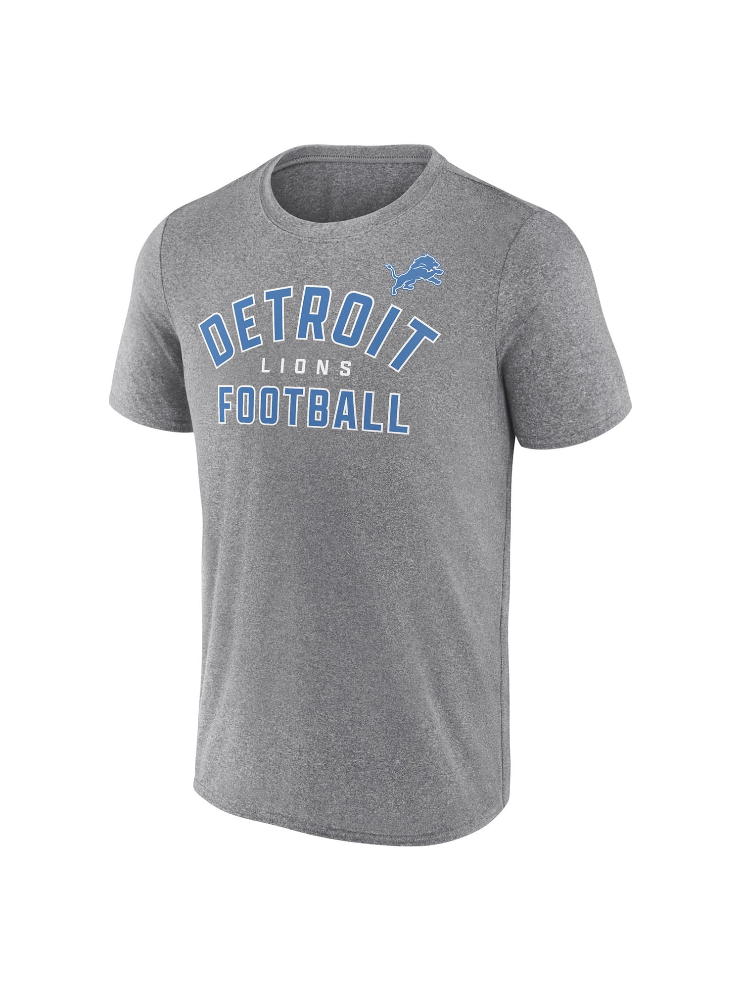 NFL Men's Detroit Lions Synthetic Gray Short Sleeve Arch Logo T-Shirt – All 32 Teams Available
