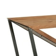 thumbnail image 4 of DecMode 57" x 30" Brown Wood Diagonal Open Frame Console Table with Grey Metal Base, 1-Piece, 4 of 16