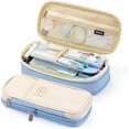 thumbnail image 1 of Big Capacity Pencil Pen Case Office College School Large Storage High Capacity Bag Pouch Holder Box Organizer Light Blue, 1 of 6