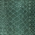 thumbnail image 1 of Ahgly Company Machine Washable Indoor Square Oriental Turquoise Blue Industrial Area Rugs, 5' Square, 1 of 4