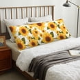 thumbnail image 4 of Balery Yellow Polka Dot Sunflower Funda Protectora para Almohada Corporal de Algodón Hipoalergénico con Cierre(55 x 21 pulgadas), Almohadas No Incluidas, 4 of 7
