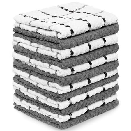 Zeppoli 15" x 24" Dobby Weave Kitchen Towels, 12 Pack (Multi-color)