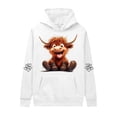 thumbnail image 4 of Zhanqunnn Men's Autumn And Winter Hoodie With Floral Cattle Print Hooded Sweatshirt Shoulder Down Long Sleeved Sweatshirt Top Men Hoodies Pullover, Size XXXL, 4 of 4