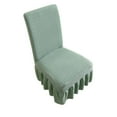 thumbnail image 6 of sruoe Dining Chair Covers, Chair Slipcovers Seat Protector, Short Skirt Universal Stool Cover, Removable Washable Seat Cover, Stretch Soft Dining Chair Slipcover for Living Room, Kitchen, 6 of 6