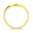 thumbnail image 2 of 10k Real Solid Yellow Gold Initial Signet Stacking Ring, Personalized in Every Letter of the Alphabet, Midi Ring for Women, 2 of 4