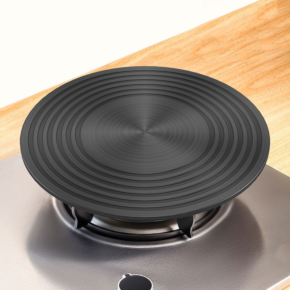 Ghopy Heat Diffuser for Gas Stove,Stainless Steel Non Stick Kitchen Heat Diffuser Plate,Double-Sided Non-Slip Diffuser Platefor Electric Gas Stove Cooking Induction Adapter Hob Ring Plate,9.4in