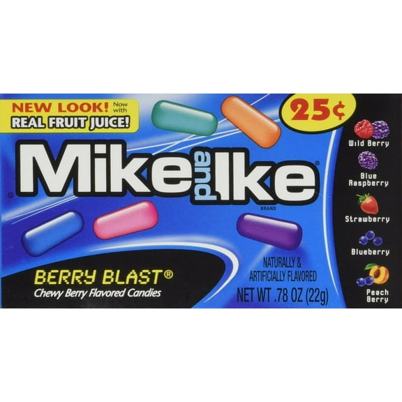 Mike and Ike Berry Blast (1 Box of 24 - .78oz Individual Packs)