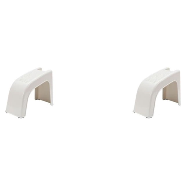 Wosthever Lightweight Better Comfort Posture Bathroom Plastic With Stool Tripod Small For And Stools Bathroom Plastic Stool Beige 2Conjunto