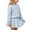 Light Blue, variant on Juorvia Back to School Outfits for Girls 2pc Cable Knitted Textured Loose Fitted Sweater Pleated Skirt(1-2 Years,Pink)