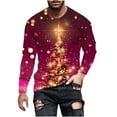 thumbnail image 2 of Elvqul Mens Shirts Funny Pullover Christmas Crewneck Long Sleeve Shirts for Men Graphic, 2 of 5