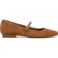thumbnail image 2 of Franco Sarto Womens Tinsley Mary Jane Flat Saddle Tan Suede 7.5W, 2 of 5