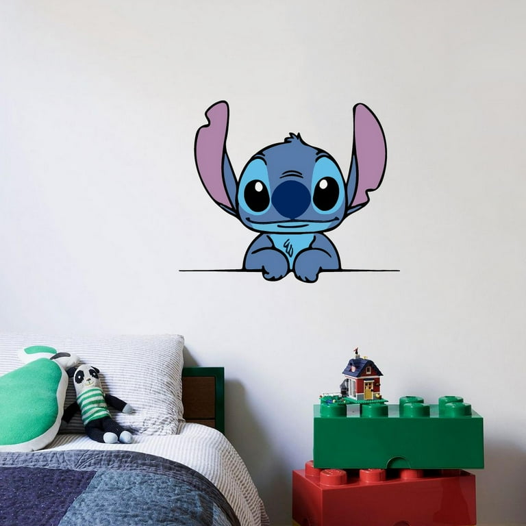  Removable Vinyl Wall Decals For Stitch Wall Art Sticker Cute  Cartoon Kiss Stitch Stickers Wall Mural Bedroom Bathroom Nursery Art Decor