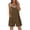 Brown, variant on Womens Overall Shorts with Pockets Summer Casual Sleeveless Loose Spaghetti Strap Jumpsuit Shorts Beach