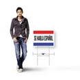 thumbnail image 4 of Se Habla Español Yard Sign 10 Pack of 12 Inch x 16 Inch Single Sided Weatherproof Heavy-Duty Plastic with Stake | Spanish Language Assistance, Professional Signage, Clear Display | Made, 4 of 7