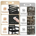 thumbnail image 3 of KINGYES All Weather Outdoor Dining Chairs Set of 2, HDPE Oversized Patio Chairs, Black, 3 of 9