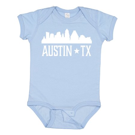 

Inktastic Austin Texas Skyline Silhouette TX City Gift Baby Boy or Baby Girl Bodysuit