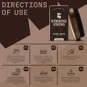 Striking Viking Beard Brush for Men with Natural Boar Bristles & Beech Wood Handle Grooming