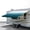 Ocean Blue Fade, variant on RecPro RV Awning Fabric Replacement | Universal Fit | 20' - Actual Width 19' 1", Gray | Heat Sealed Vinyl