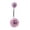 Pink, variant on Surgical Steel Belly Button Ring 14 Gauge 7/16" (11 MM) Ferido Balls