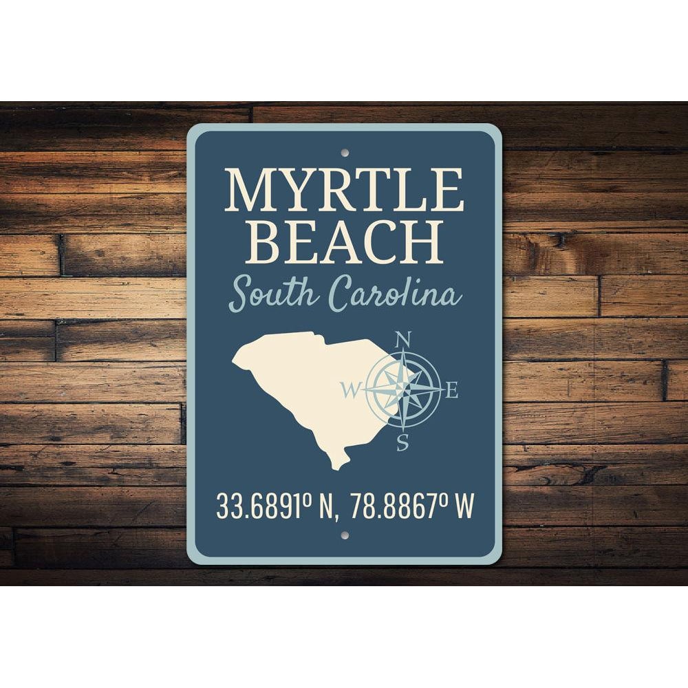 Myrtle Beach Novelty Sign, Metal Wall Decor 10x14 inches Walmart