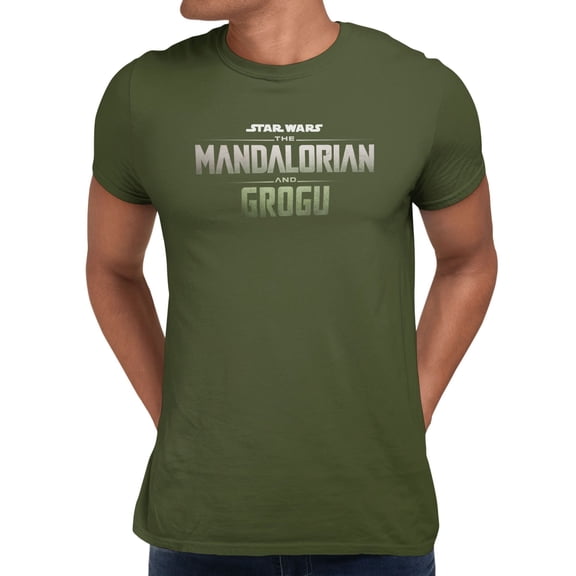 Star Wars The Mandalorian And Grogu Movie Logo Full Color Men's T Shirt (Military Green, S-3XL)