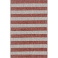 thumbnail image 1 of Unique Loom Tapis Extérieur Rayé 5' x 8' Rectangle Rouille Rouge/gris, 1 of 1
