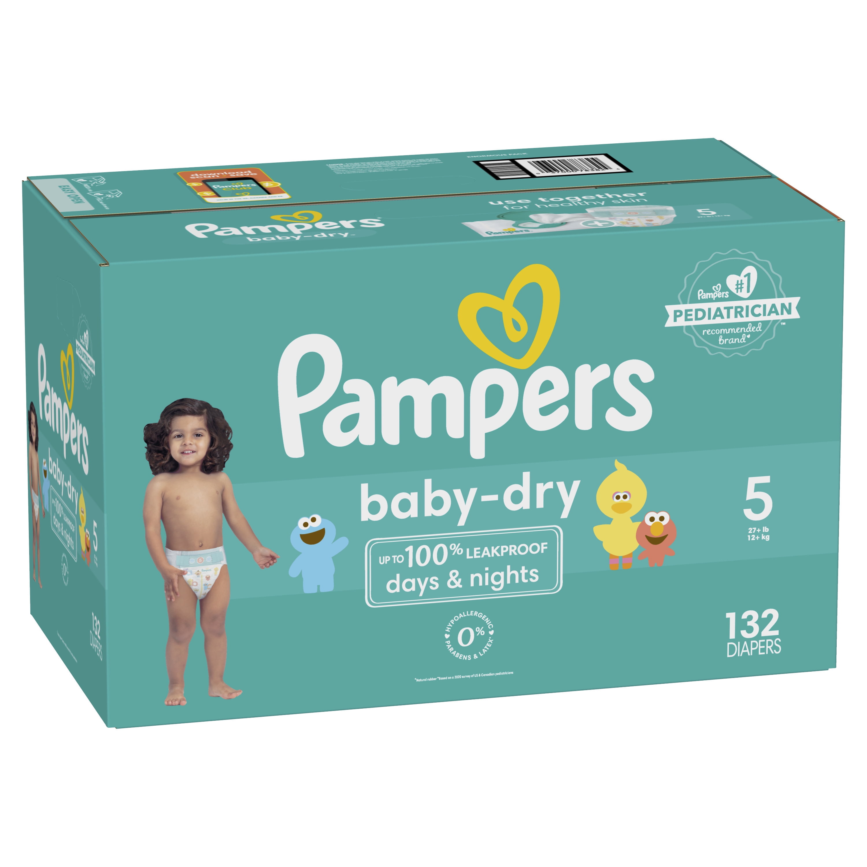 Pampers Baby Dry Diapers Size 5, 132 Count (Select for More Options) 