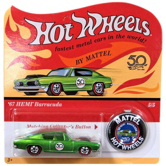 Hot Wheels 50th Anniversary '67 HEMI Barracuda Die-Cast Car