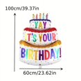 thumbnail image 3 of 1pc, Large 40in Birthday Candle Cake Balloon - Perfect for Birthday Parties, Cake Decorations, and Outdoor Events, 3 of 4
