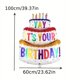 thumbnail image 4 of 1pc, Large 40in Birthday Candle Cake Balloon - Perfect for Birthday Parties, Cake Decorations, and Outdoor Events, 4 of 5