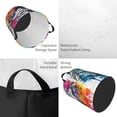 thumbnail image 2 of Gukieu Cool Colorful Wolf Print Round Dirty Clothes Bag, Waterproof Standing Home Bathroom Storage Basket Car Trunk Storage Bag-Medium, 2 of 6
