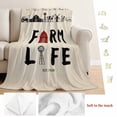 thumbnail image 5 of Country Cabin Blanket Soft Cozy Warm Throw Blanket for Couch, Plush Fuzzy Flannel Fleece Blankets for Sofa, Vintage Farmhouse Barn Chicken Pig Cow Bed Blankets Lightweight Gifts for Women, 40"x60", 5 of 9