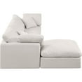 thumbnail image 4 of Meridian Furniture Indulge 94" Linen Fabric L-Shaped Modular Sectional in Cream, 4 of 9
