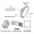 thumbnail image 2 of Atobao 1.2ct Cubic Zirconia Solitaire Engagement Rings, 18k White Gold-Plated, 2 of 9