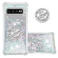 thumbnail image 1 of Funda para Samsung Galaxy S10 Plus con Brillo Líquido Flotante, Purpurina, Parachoques y Anillo Giratorio Soporte, 1 of 5