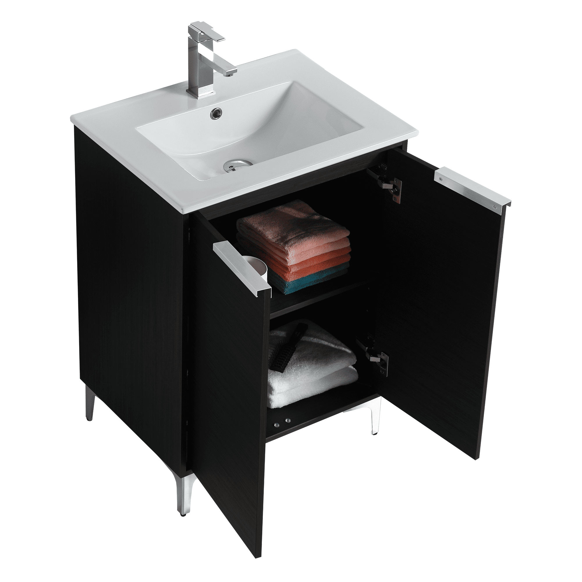 Fine Fixtures Wilmington 24 Inch Bathroom Vanity With Sink - Fully Assembled Bathroom Sink Cabinet, Bathroom Vanities, Wood Bathroom Vanity, Small Bathroom Sink Cabinet, 24 Bathroom Vanity With Sink