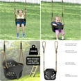 thumbnail image 7 of Runstore High Back Full Bucket Toddler Swing, 600LB Bucket Swing with Locking Carabiners and Adjustable Rope, Cute Elephant Shape Design (Black), 7 of 7
