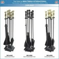 thumbnail image 2 of Achla Designs Minuteman International Carlisle Fireplace Set of 4 Tools, 30.5 Inch Tall, Antique Brass and Black, 2 of 2