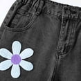 thumbnail image 4 of hengsof Girls Fashionable Denim Bottoms Relaxed Fit Jeans Floral Embroidered High Waist Straight Leg Jeans for Tweens and Teens Ages 7 to 14 Years, 4 of 5