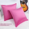 thumbnail image 2 of REGALWOVEN Decorative Velvet Throw Pillow Covers, Square Solid Cushion Cases for Sofa Couch Bedroom Hot Pink 16"x16", 2 of 8