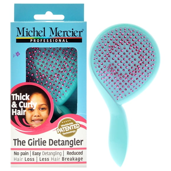 The Girlie Detangle Brush Michel Mercier Cabello grueso y rizado Turquesa-Rosa