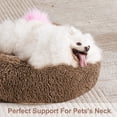 thumbnail image 4 of Orthopedic dog bed Comfortable donut blanket Round dog bed Super soft washable-Light curry, 4 of 5