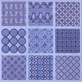 thumbnail image 1 of Ahgly Company Indoor Square Patterned Slate Blue Area Rugs, 4' Square, 1 of 6