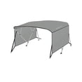 thumbnail image 1 of Bingirl 4-Bow Bimini Top Boat Cover: 1-Inch Aluminum Alloy Frame, 2 Straps, 2 Adjustable Rear Support Poles, Zippered Storage Boot, PU-Coated Canvas, 1 of 6