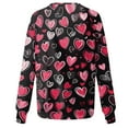 thumbnail image 3 of Dwralegc Womens Valentine Tops Tunic Oversized Crew Neck Plus Size Tops 2026 Fashion Tshirts Heart Print Long Sleeve Tees Black M, 3 of 6