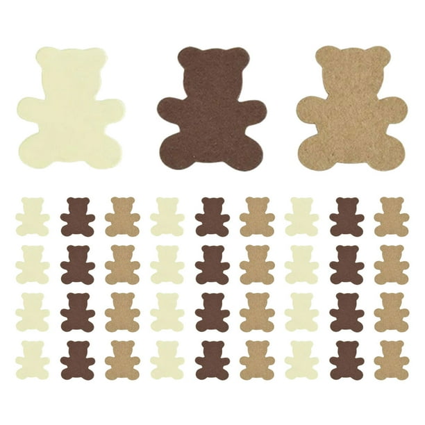500 confeti de papel con temática de oso de colores para decoración de baby shower, decoración de fiesta de género neutro, confeti de mesa con temática de oso para baby shower y celebraciones de pri